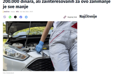 Nova S: Srbija nema dovoljno auto-mehaničara: Zarada i do 200.000 dinara, ali zainteresovanih za ovo zanimanje je sve manje