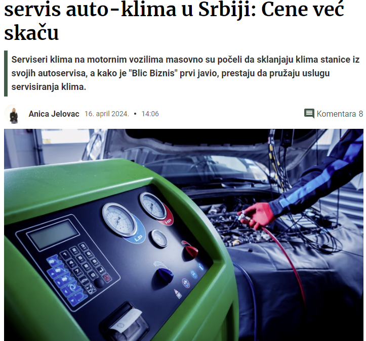Blic Biznis: Ovo je glavni razlog zašto se ukida servis auto-klima u Srbiji: Cene već skaču
